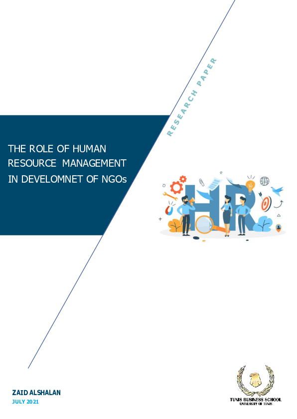 (PDF) THE ROLE OF HUMAN RESOURCE MANAGEMENT IN THE DEVELOPMENT OF NGOs