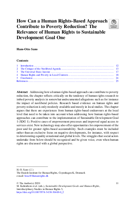 (PDF) How Can a Human Rights-Based Approach Contribute to Poverty ...
