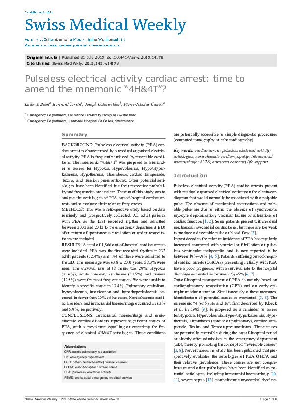 pdf-pulseless-electrical-activity-cardiac-arrest-time-to-amend-the