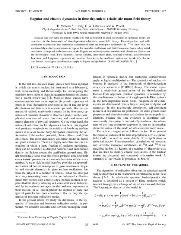 (PDF) Regular and chaotic dynamics in time-dependent relativistic mean ...