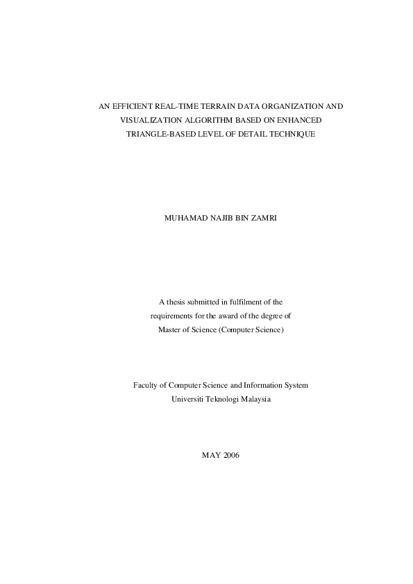 (PDF) An efficient real-time terrain data organization and ...
