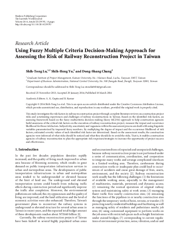 (PDF) Using fuzzy multiple criteria decision making approach to enhance ...