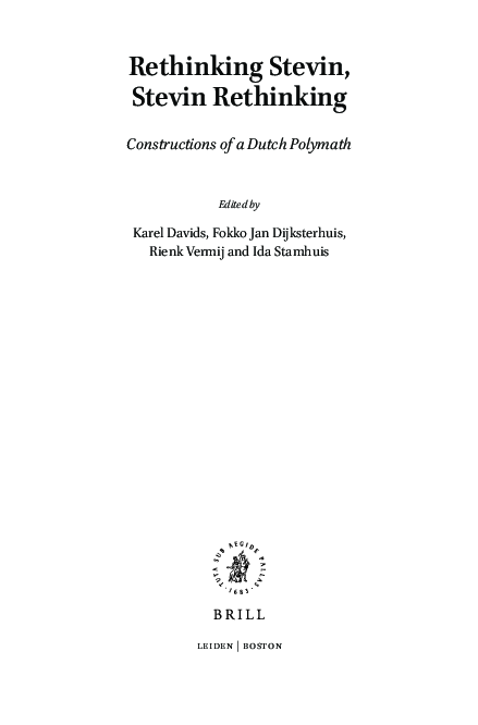 The Art of Demonstration in the Work of Simon Stevin: Linguistic and Mathematical Innovation.
