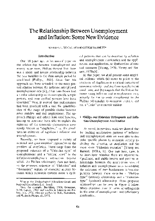 (PDF) The relationship between unemployment and inflation: Some new ...