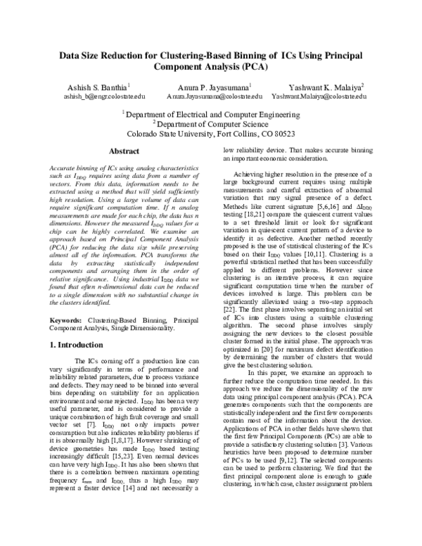 (PDF) Data size reduction for clustering-based binning of ICs using ...