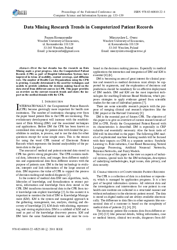 Computerized Patient Records
