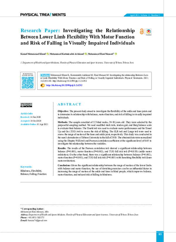 (PDF) Investigating the Relationship Between Lower Limb Flexibility ...