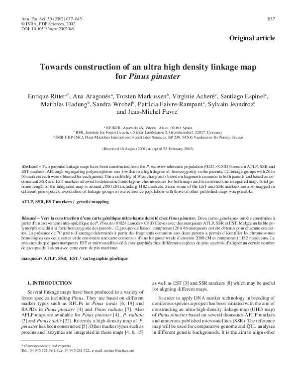 (PDF) Towards construction of an ultra high density linkage map for ...