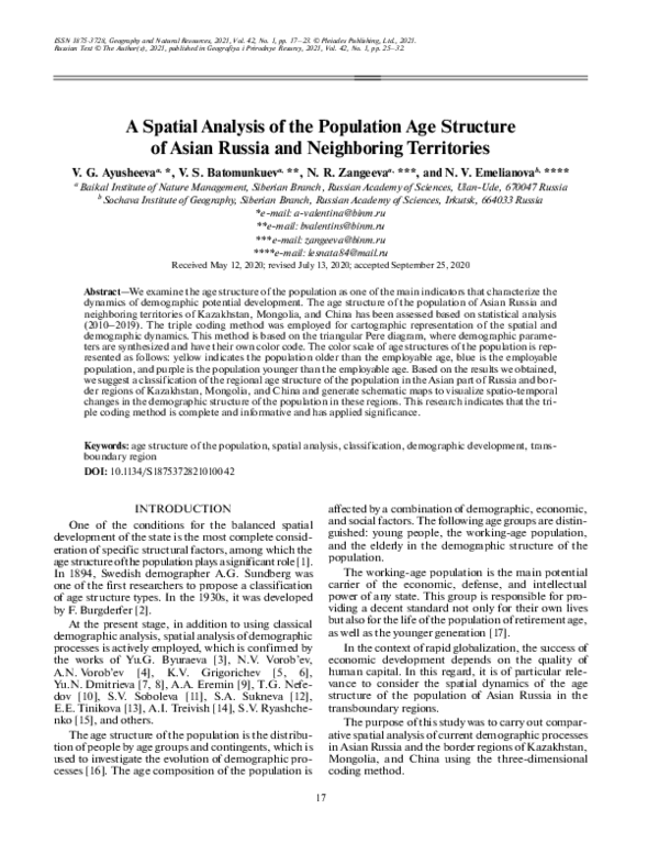 (PDF) A Spatial Analysis of the Population Age Structure of Asian ...