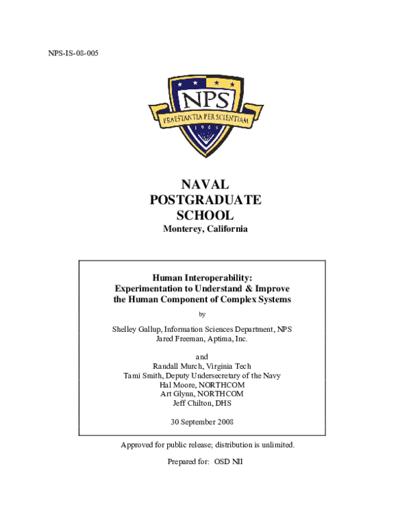 (PDF) Human Interoperability: Experimentation to Understand & Improve ...
