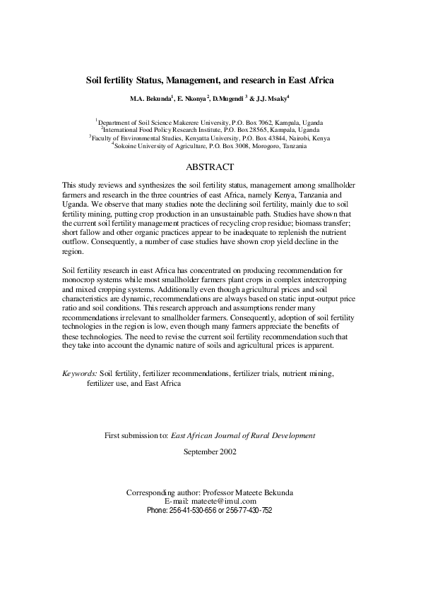 Research paper on soil fertility picture
