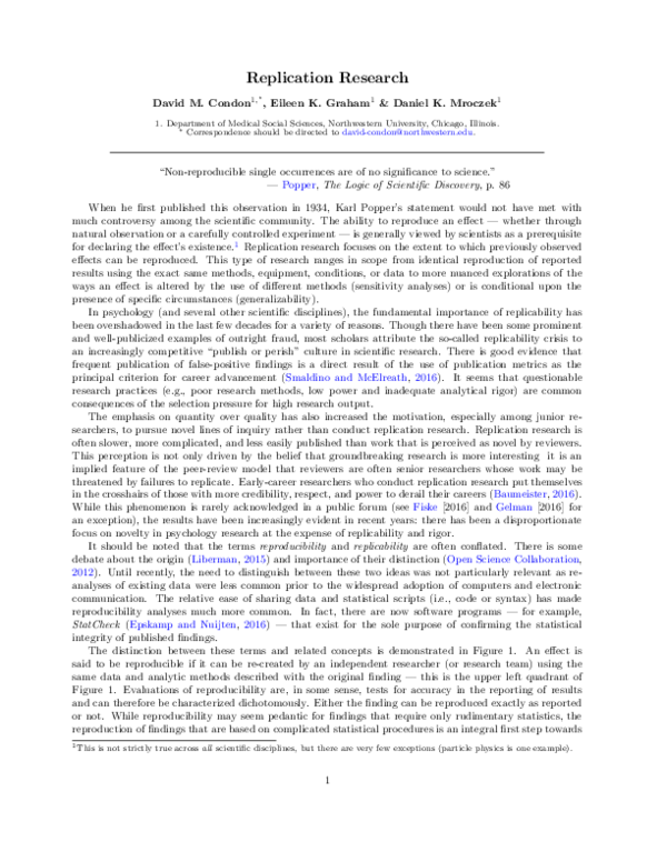 (PDF) On replication research