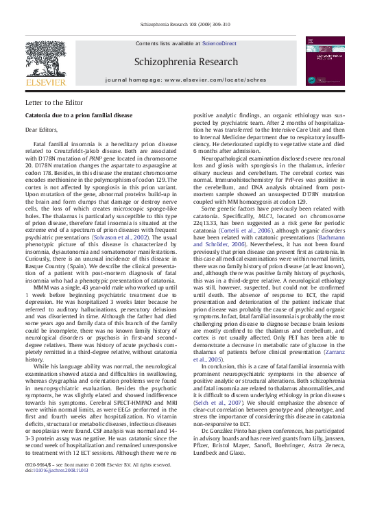National prion disease picture