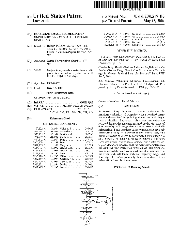 (PDF) Document image segmentation using loose gray scale template matching