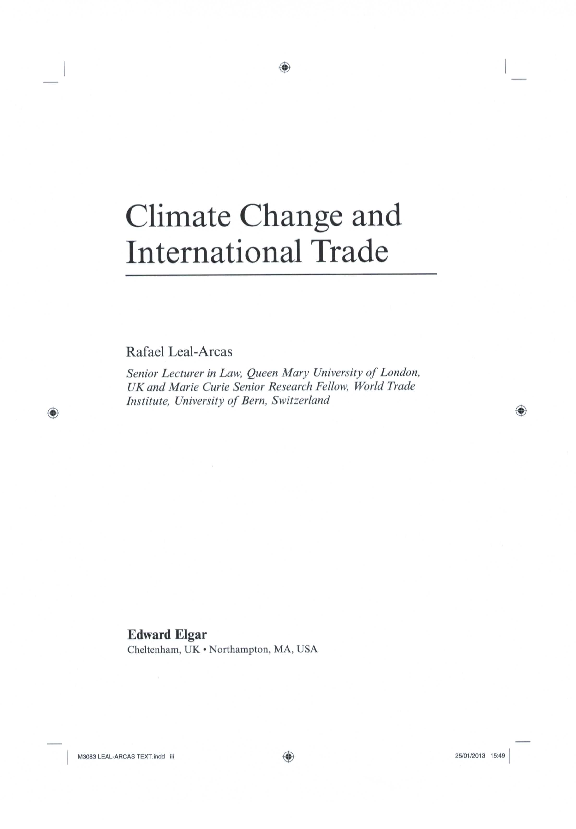 (PDF) Climate Change and International Trade