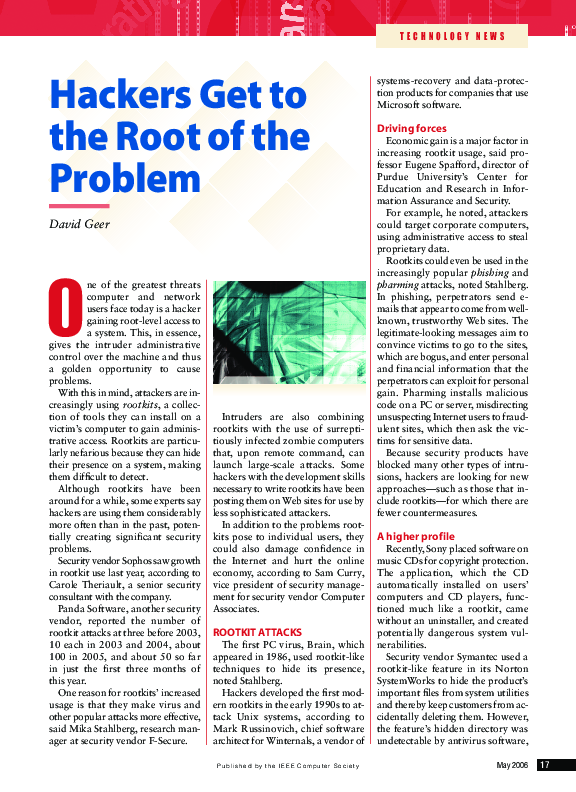 (PDF) Hackers Get to the Root of the Problem