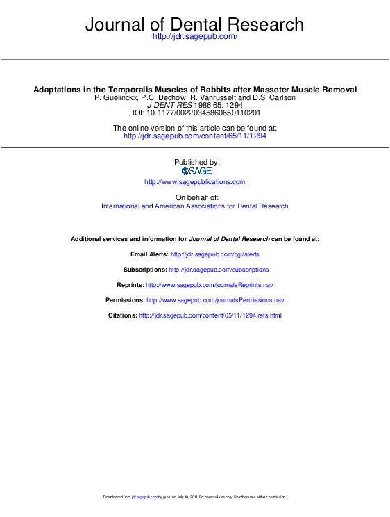 (PDF) Adaptations in the Temporalis Muscles of Rabbits after Masseter ...