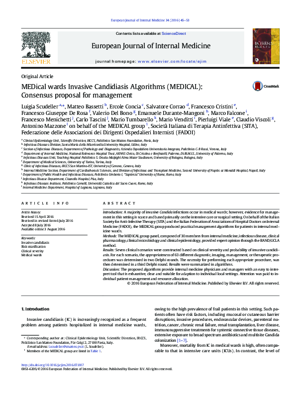 (PDF) MEDical wards Invasive Candidiasis ALgorithms (MEDICAL ...
