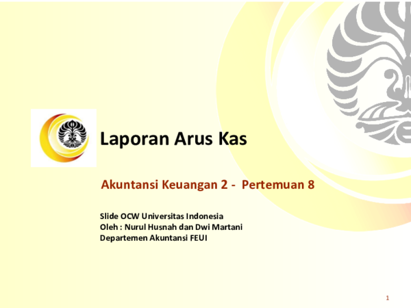 (PDF) Arus Kas (Learning Material)
