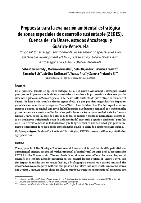 (PDF) Propuesta para la evaluación ambiental estratégica de zonas ...