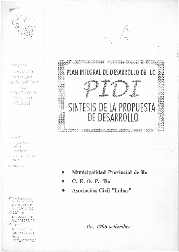 Pdf Plan Integral De Desarrollo De Ilo