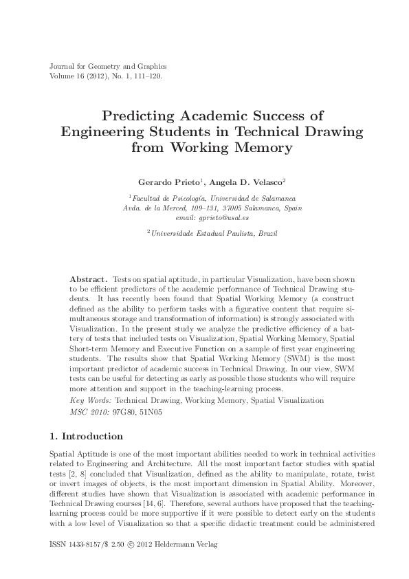 (PDF) Predicting academic success of engineering students in technical ...