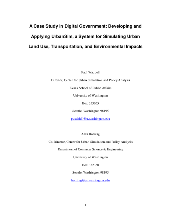 (PDF) A case study in digital government