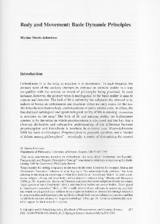 (PDF) Body and Movement: Basic Dynamic Principles