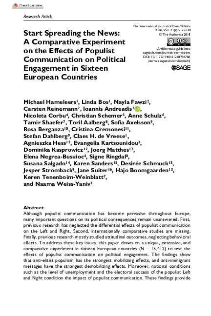 Radical Right Wing Populist Parties Research Papers Academia Edu