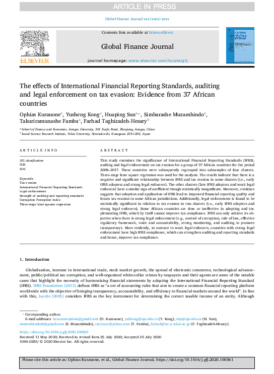 (PDF) The effects of International Financial Reporting Standards ...
