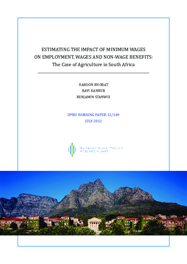 (PDF) Estimating the Impact of Minimum Wages on Employment, Wages and ...