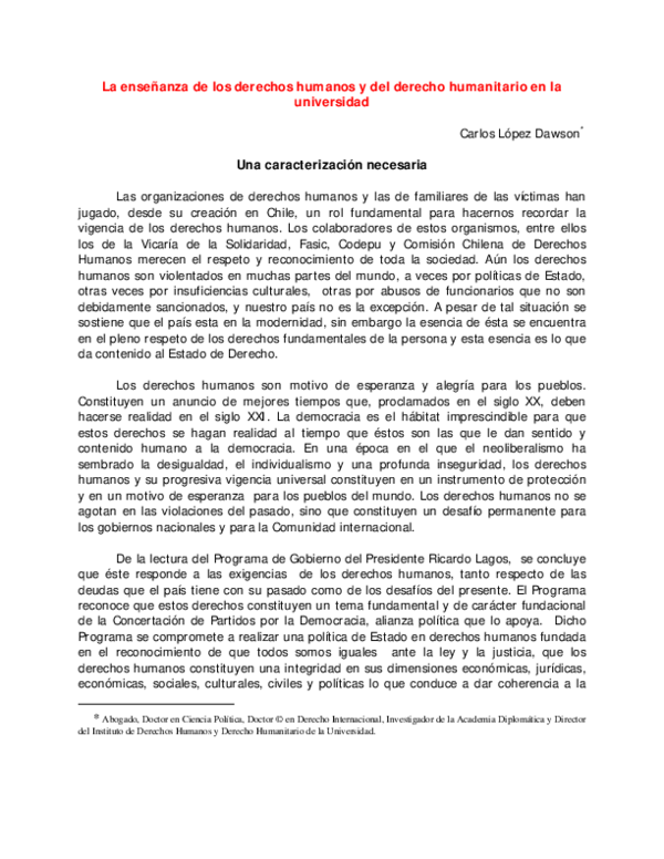 (PDF) La enseñanza de los derechos humanos y del derecho humanitario en ...