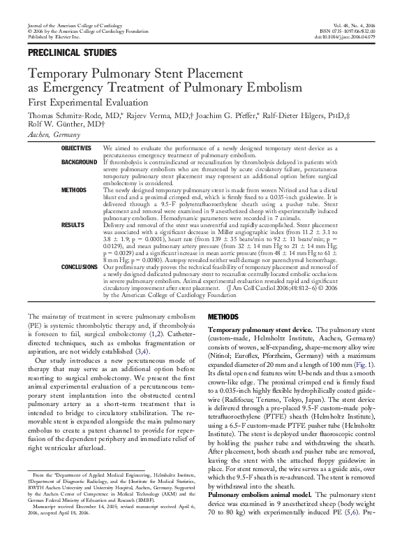 (PDF) Temporary Pulmonary Stent Placement as Emergency Treatment of ...