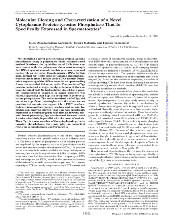(PDF) Molecular cloning and characterization of a novel member of the ...