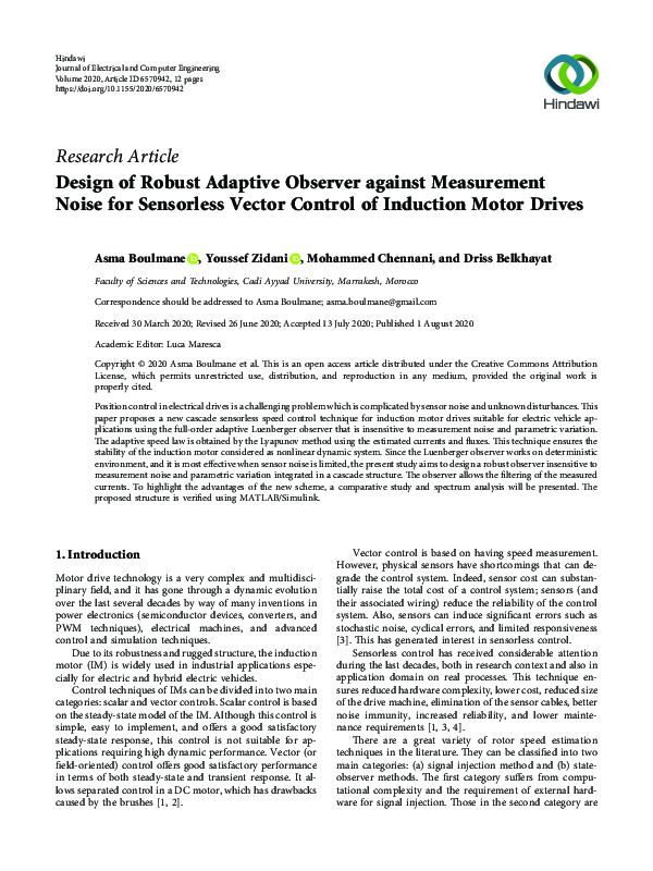 (PDF) Design of Robust Adaptive Observer against Measurement Noise for ...