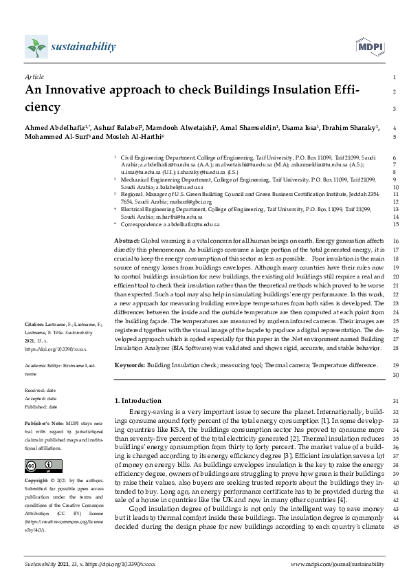 (PDF) An Innovative approach to check Buildings Insulation Efficiency