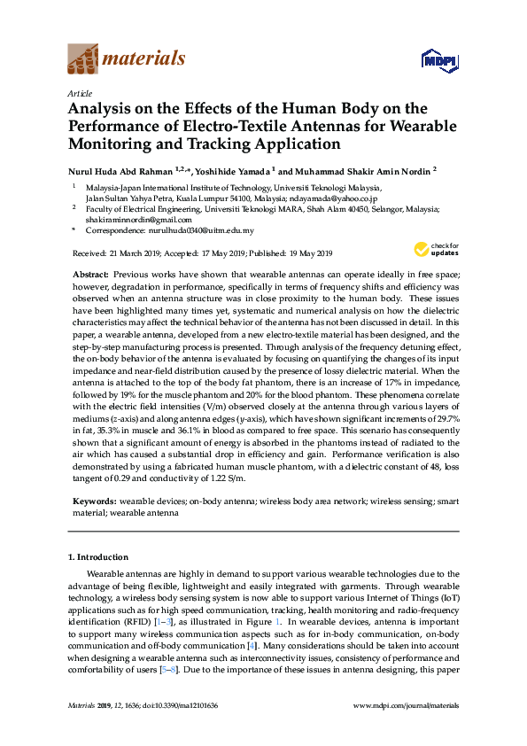 (PDF) Analysis on the Effects of the Human Body on the Performance of ...