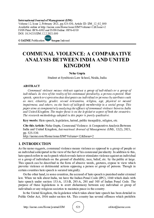 Communal riots report writing image