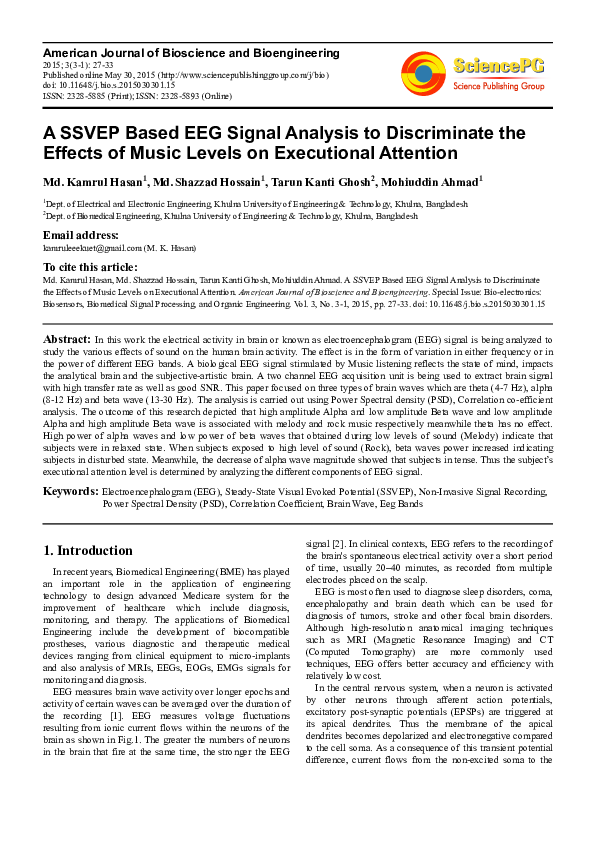 (PDF) A SSVEP Based EEG Signal Analysis to Discriminate the Effects of ...