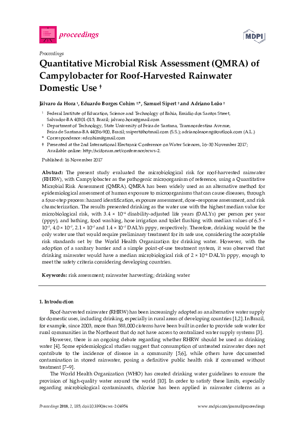 (PDF) Quantitative Microbial Risk Assessment (QMRA) of Campylobacter ...