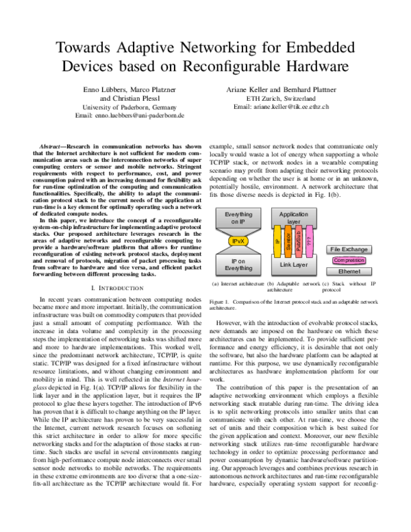 (PDF) Towards Adaptive Networking for Embedded Devices based on ...