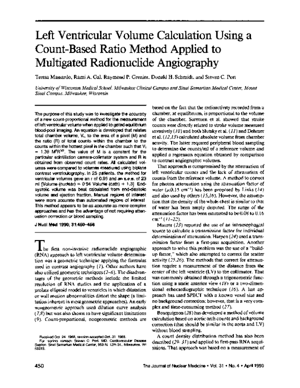 (PDF) Left ventricular volume calculation using a count-based ratio ...