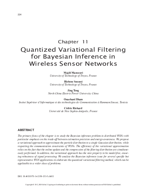 (PDF) Quantized Variational Filtering for Bayesian Inference in ...