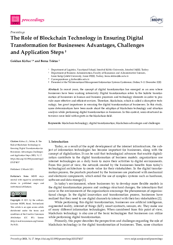 (PDF) The Role of Blockchain Technology in Ensuring Digital ...