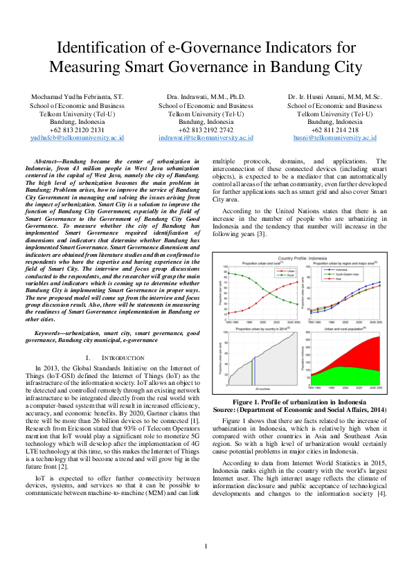 (PDF) Identification of e-Governance Indicators for Measuring Smart ...