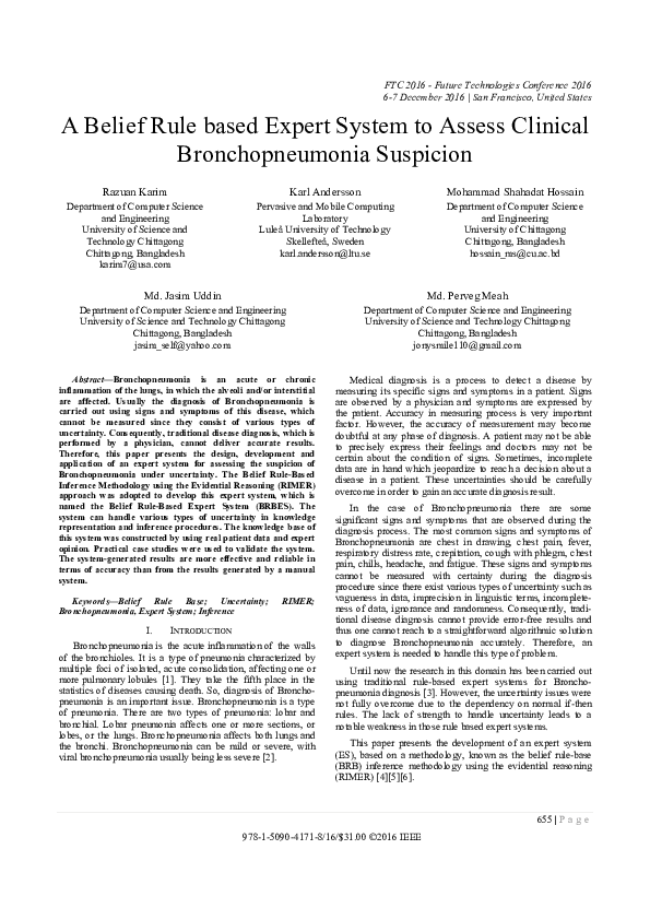 (PDF) A belief rule based expert system to assess clinical ...