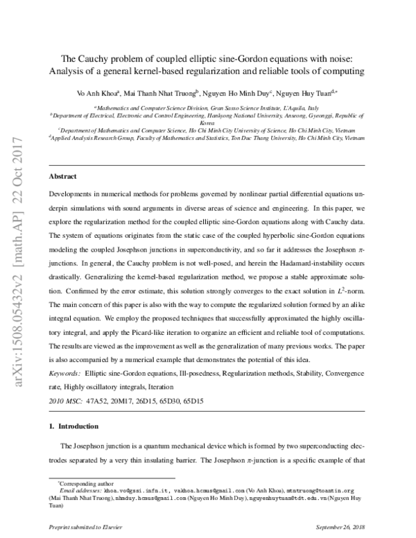 (PDF) The Cauchy problem of coupled elliptic sine–Gordon equations with ...