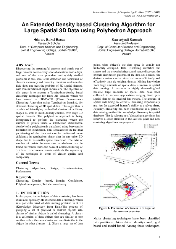 (PDF) An Extended Density based Clustering Algorithm for Large Spatial ...