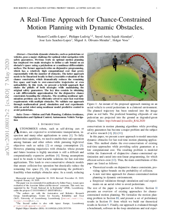 (PDF) A Real-Time Approach for Chance-Constrained Motion Planning With ...