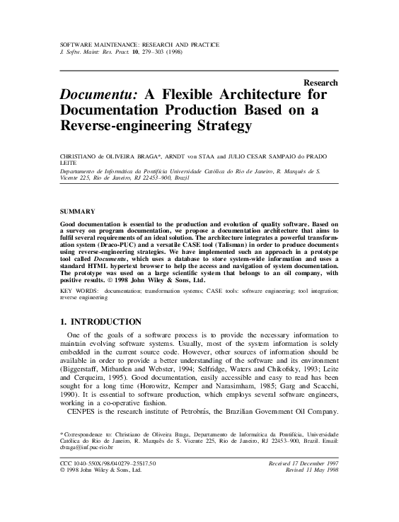 (PDF) Documentu: a flexible architecture for documentation production ...